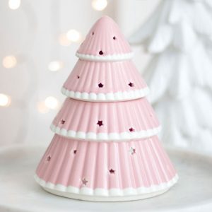 Brûle parfum pour fondants parfumés – sapin de Noël rose