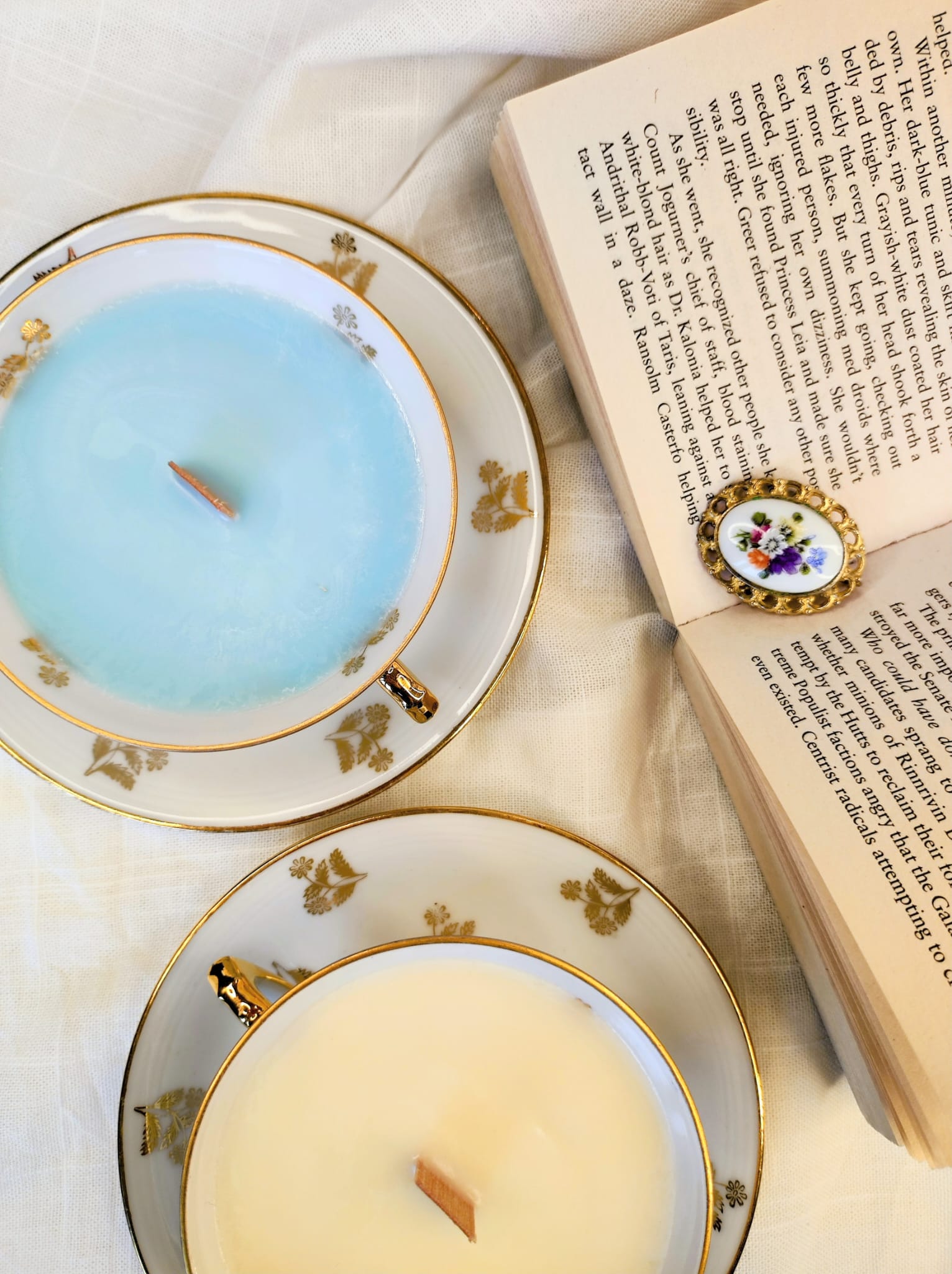 Bougie muffin aux myrtilles tasse ancienne vintage – Image 6