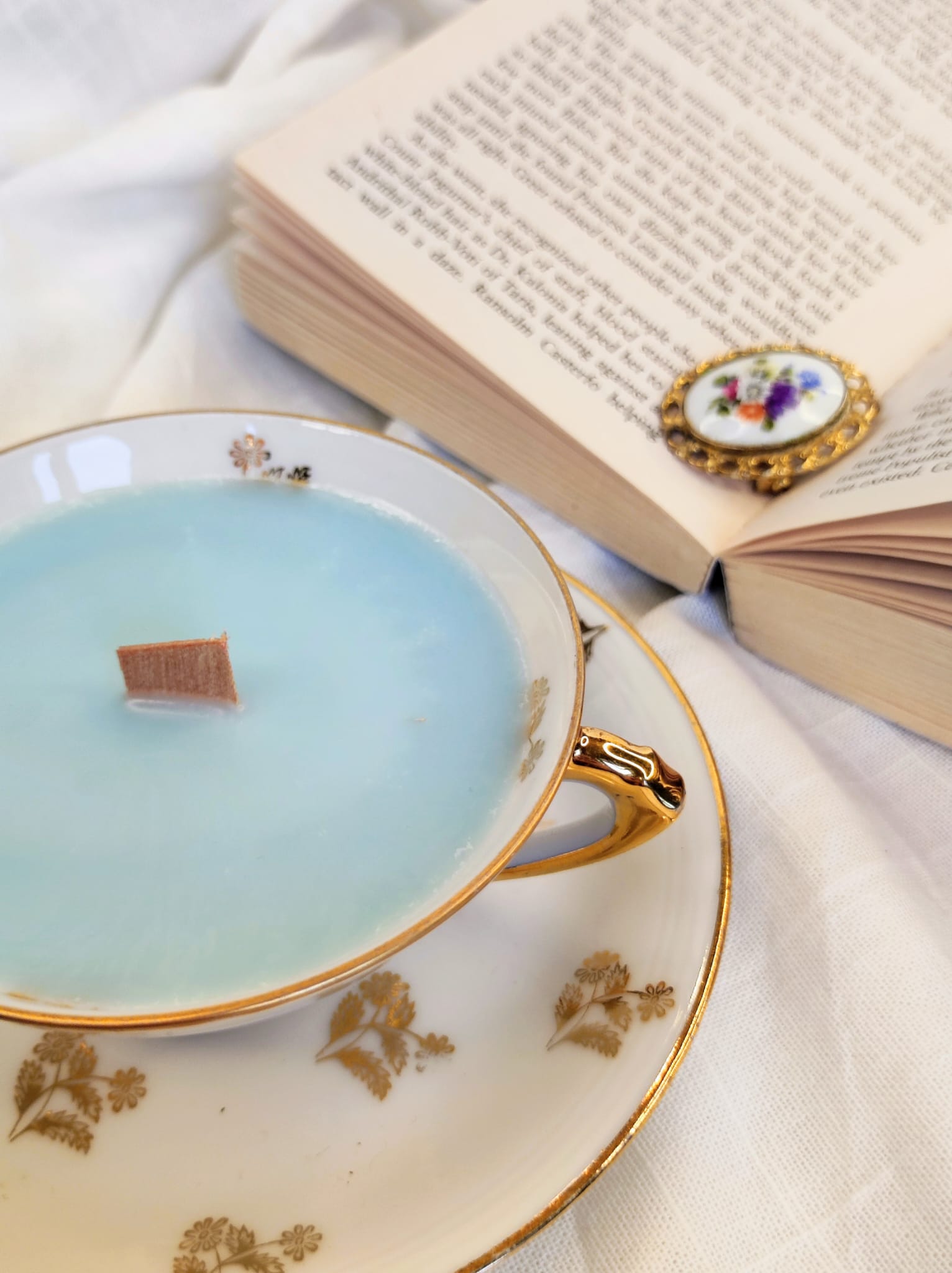 Bougie muffin aux myrtilles tasse ancienne vintage – Image 5