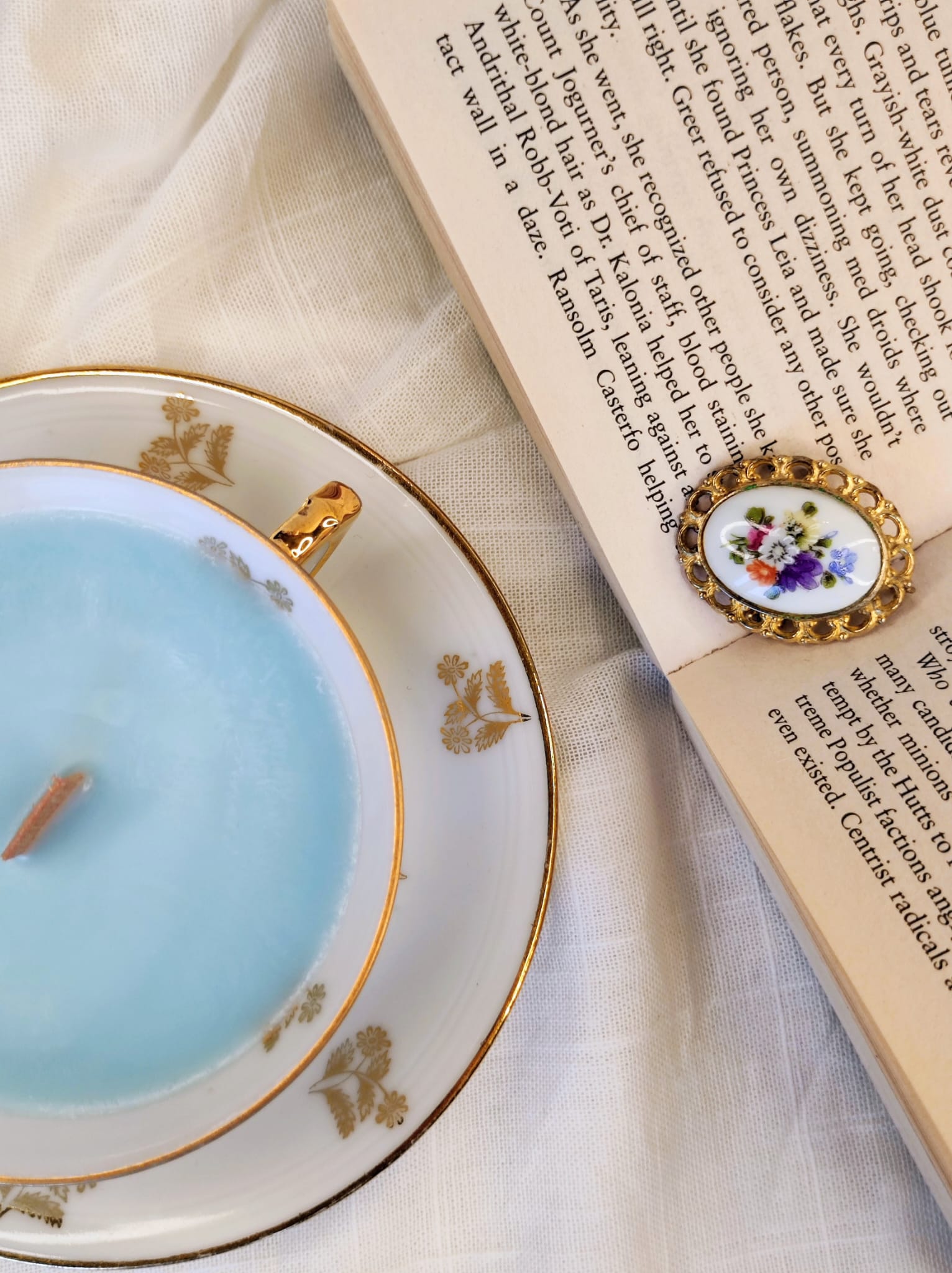 Bougie muffin aux myrtilles tasse ancienne vintage