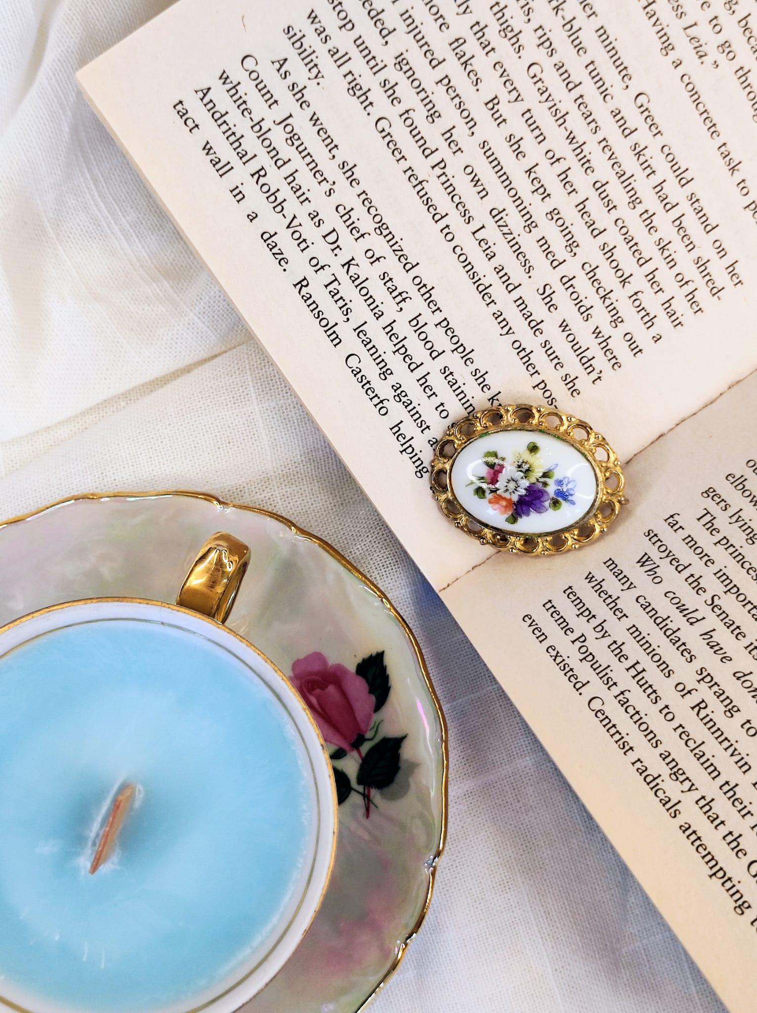 Bougie muffin aux myrtilles tasse ancienne vintage – Image 6