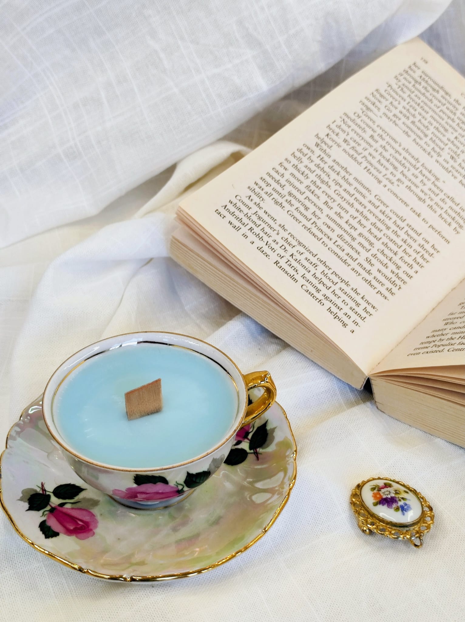 Bougie muffin aux myrtilles tasse ancienne vintage