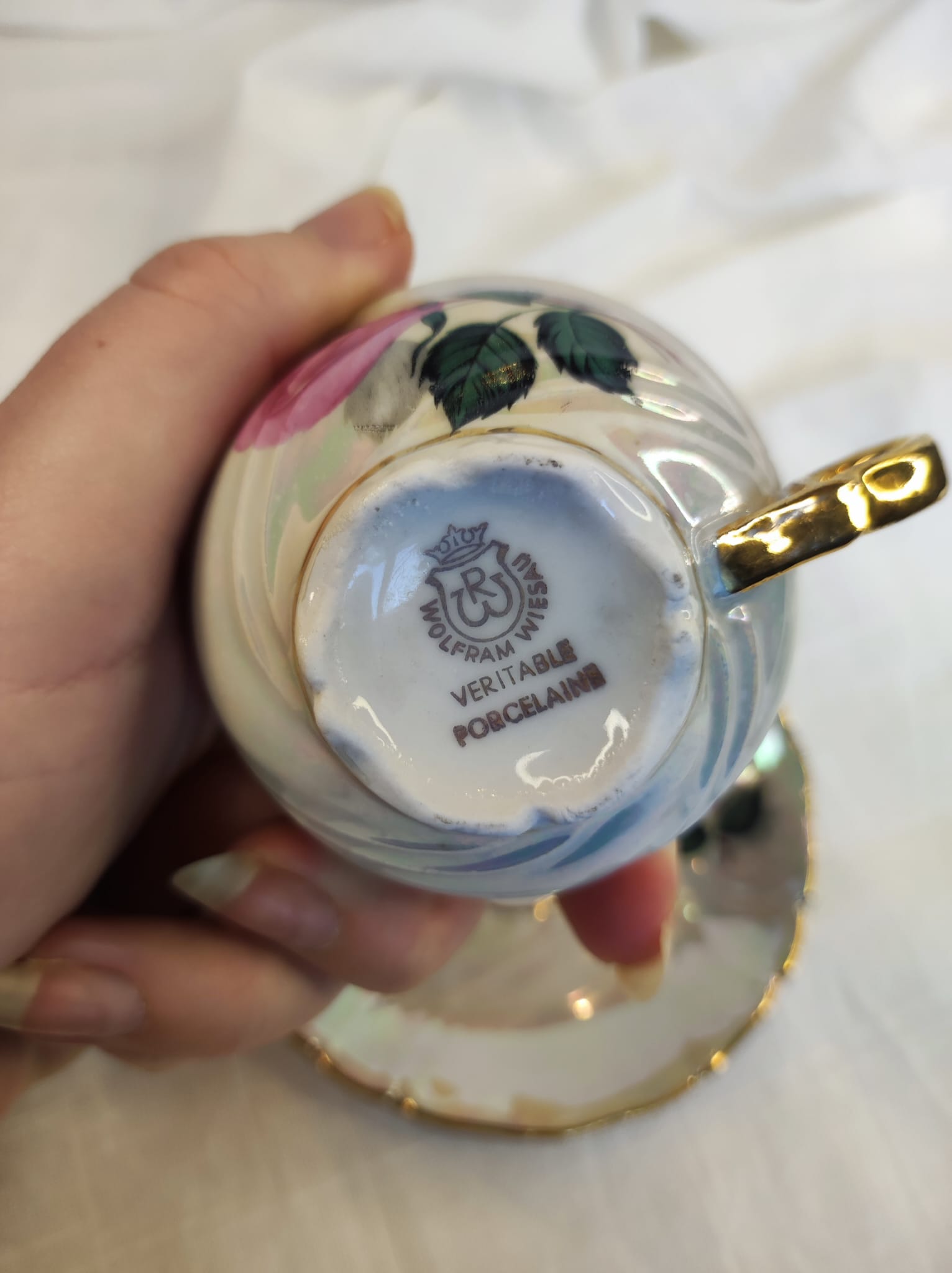 Bougie muffin aux myrtilles tasse ancienne vintage – Image 5