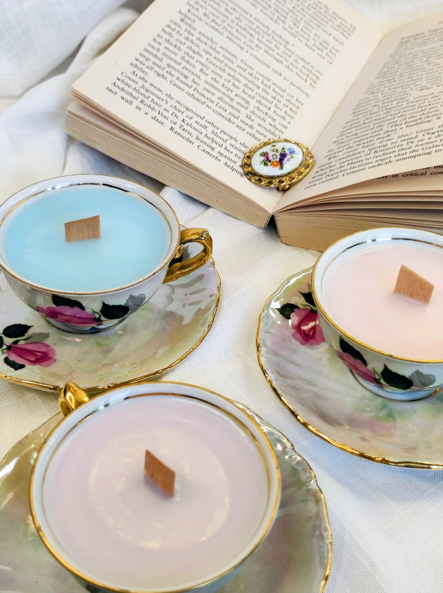 Bougie muffin aux myrtilles tasse ancienne vintage – Image 7