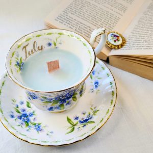 Bougie muffin aux myrtilles tasse ancienne vintage ROYAL ALBERT